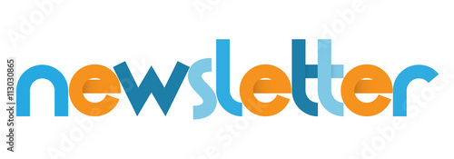 NEWSLETTER colorful vector geometric typography banner