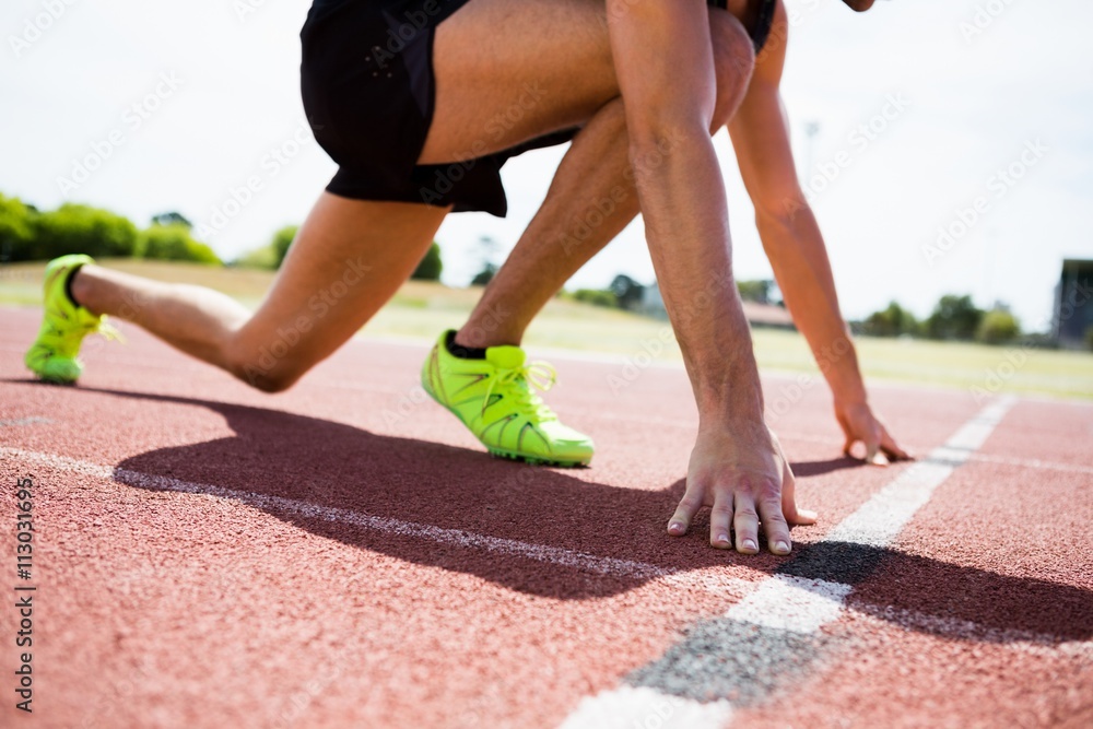 Obraz premium Athlete ready to run