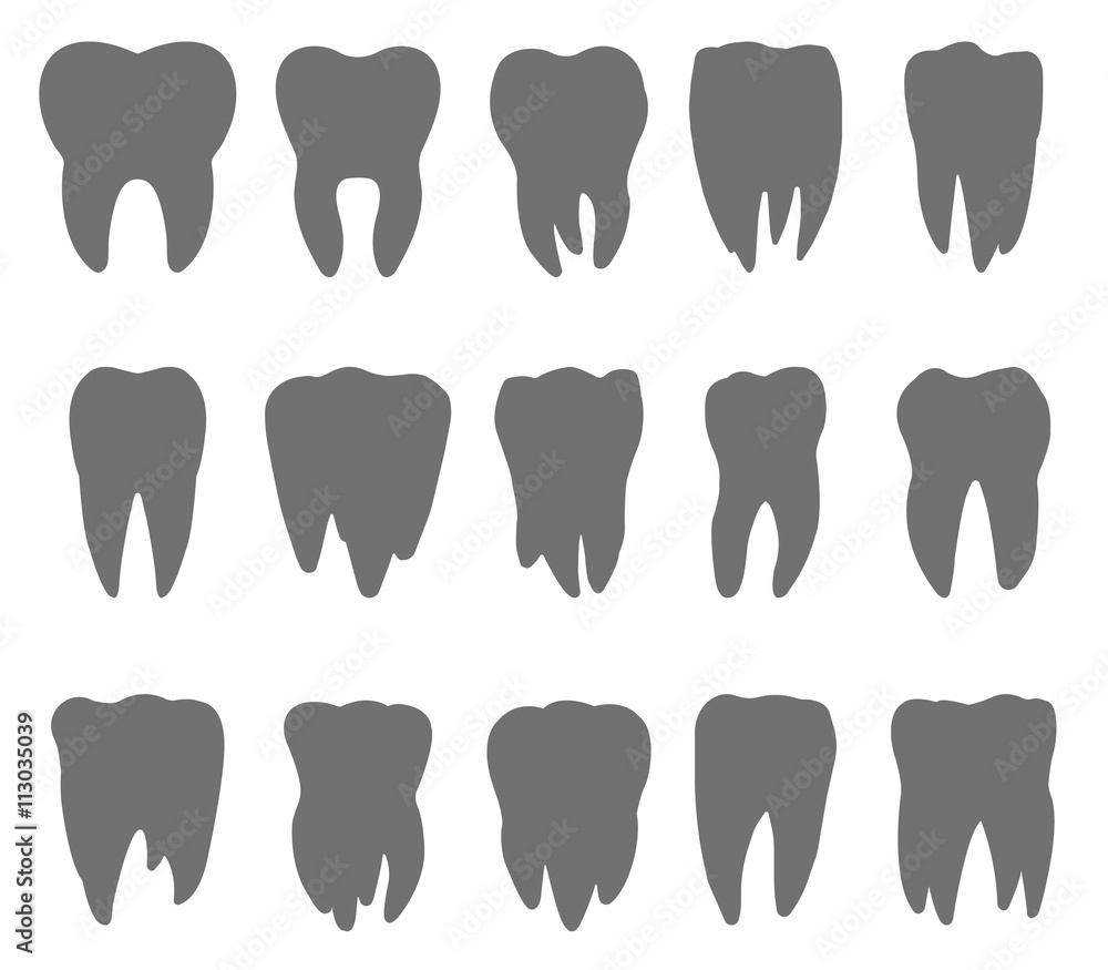 silhouette of the teeth, tooth icon, dental icons, teeth signs, teeth