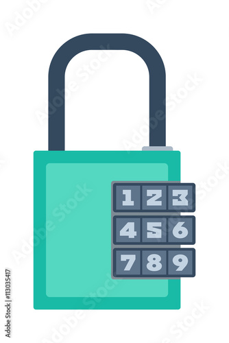 Lock icon isolated on white