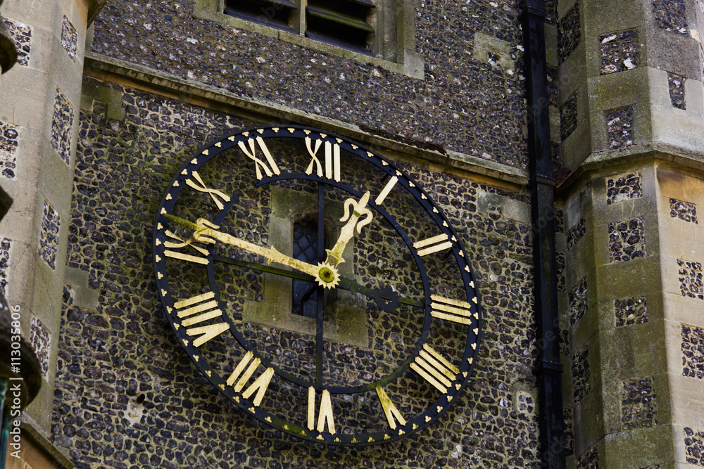 Clock on the tower at St Mary and All Saints church Beaconsfield