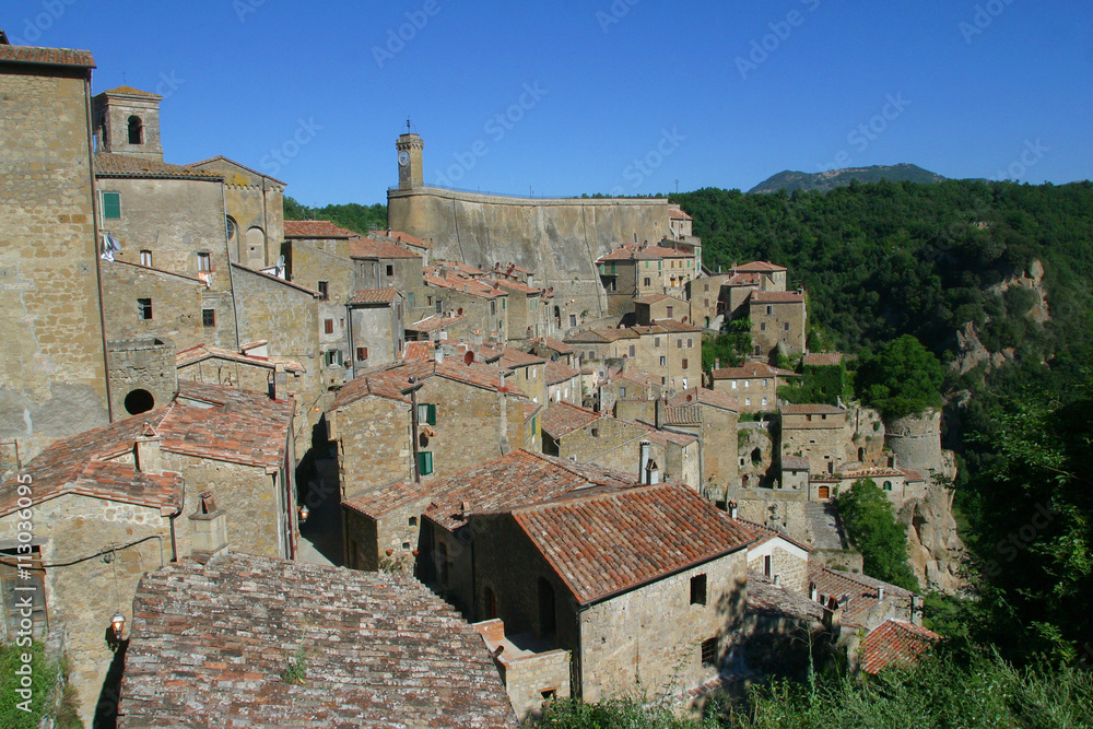 Toscana,Grosseto,il paese di Sorano.