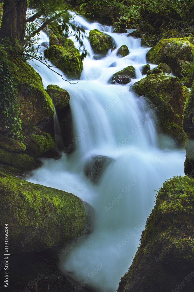 Fototapeta premium Mountain river waterfall