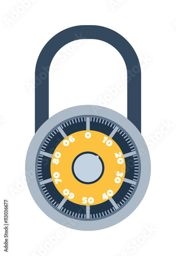 Lock icon isolated on white
