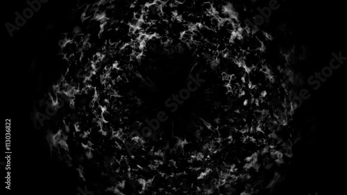 Shock wave explosion from the centre look like flame and in circle of fire heat wave with ray radiant glowing around look like supernova from the sun alpha matte