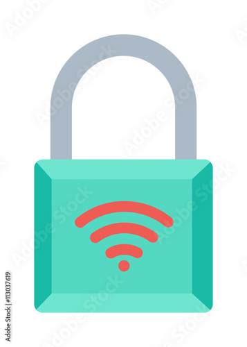 Lock icon isolated on white