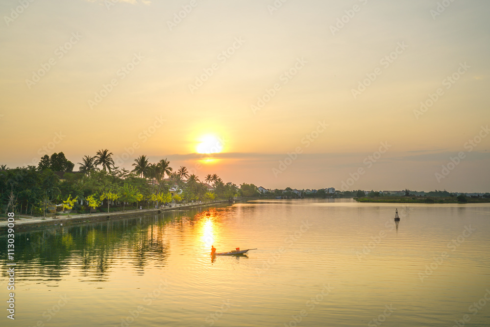 Lovely sunrise at Hoi An Vietnam