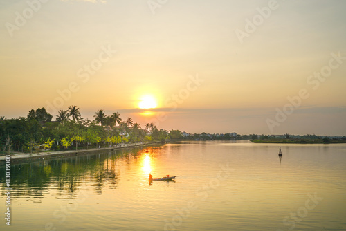 Lovely sunrise at Hoi An Vietnam