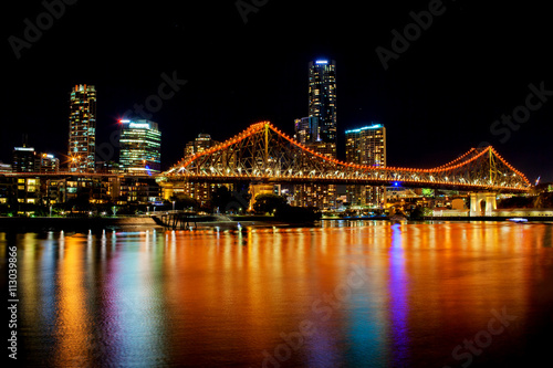 BRISBANE, AUS - MAY 28 2016: Panoramic view of Brisbane Skyline