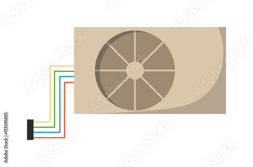 Video card vector illustration.