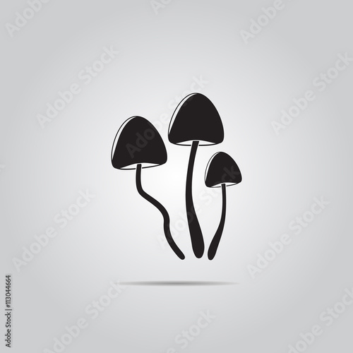 Psilocybin mushrooms simple vector icon