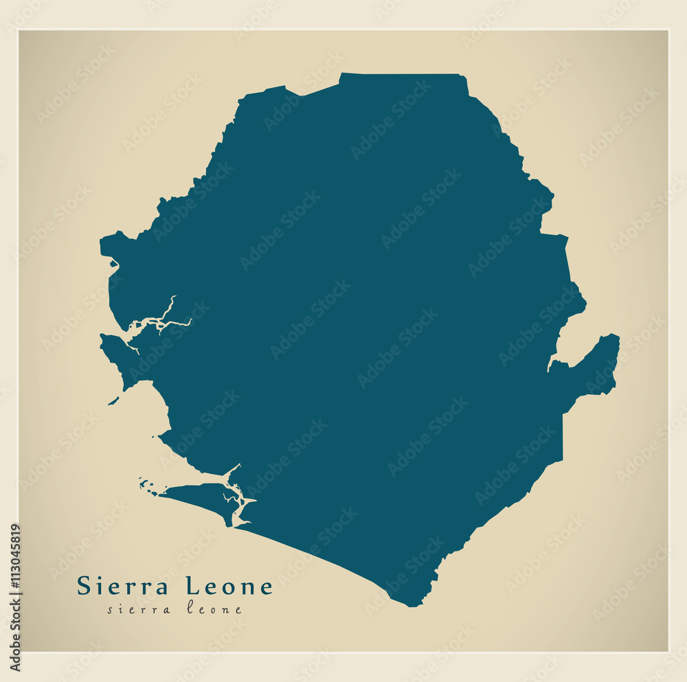 Modern Map Sierra Leone Sl Stock Vector Adobe Stock