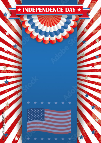 Independence Day Oblong Banner Bunting photo