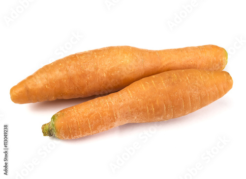 Zanahorias sobre fondo blanco