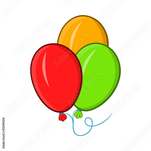 Balloons icon, cartoon style