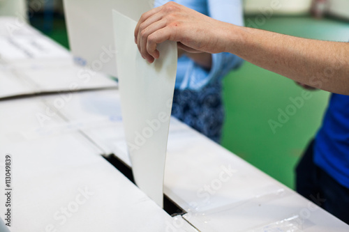 Voting hand detail