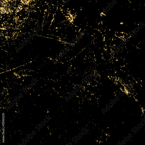 Gold grunge texture. Patina scratch golden elements. Sketch texture to create distressed effect. Overlay distress grain graphic design. Stylish modern dirty background decoration. Vector illustration