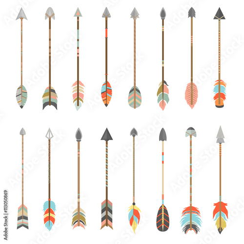 Tribal Ethnic set of indian arrows in native style