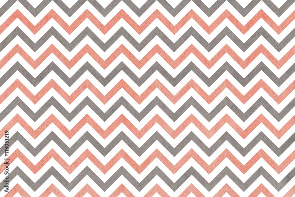 Watercolor pink and grey stripes background chevron. Stock Photo Adobe Stock