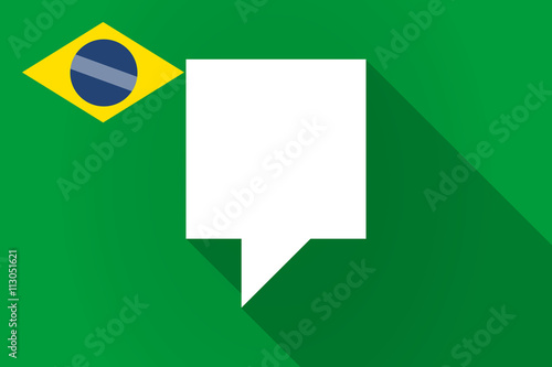 Long shadow Brazil flag with a tooltip