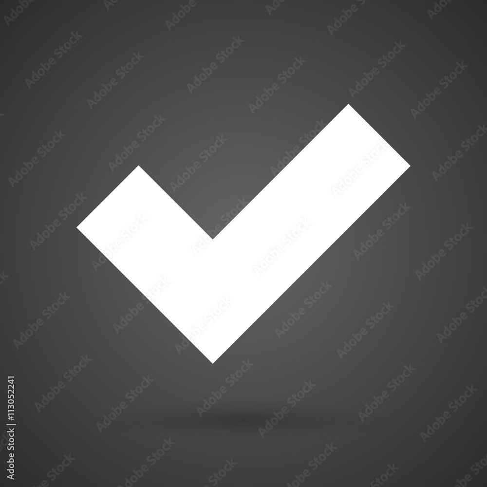 a check mark white icon on a dark background a check mark white icon on a dark background