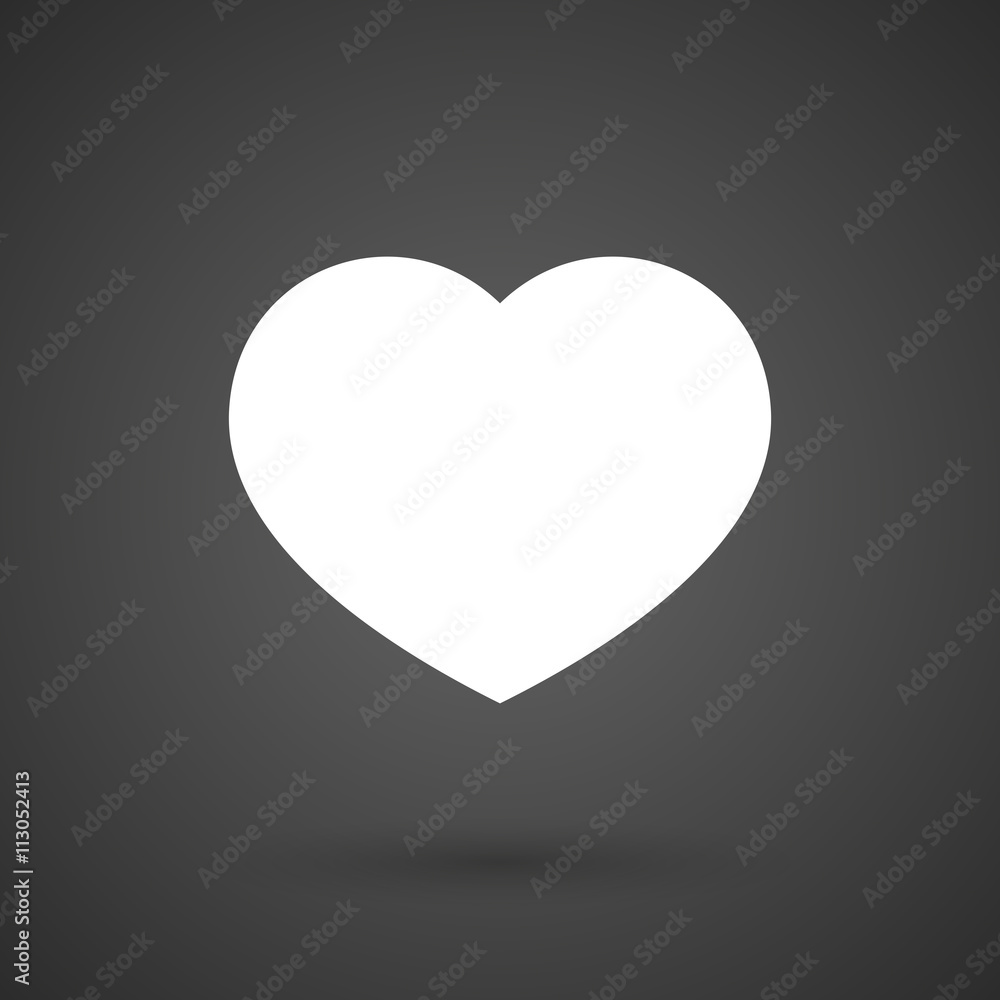 a heart white icon on a dark background a heart white icon on a dark background