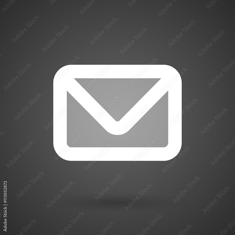 an envelope white icon on a dark background an envelope white icon on a dark background