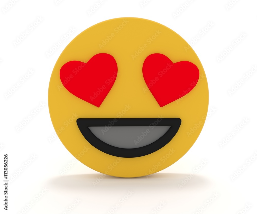 Amscan Folienballon „Verliebtes Emoticon“ – Gelb, Für Helium Oder Luft, Perfekt Für Valentinstag & Partys