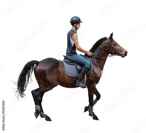 man riding on a horse © Olexandr