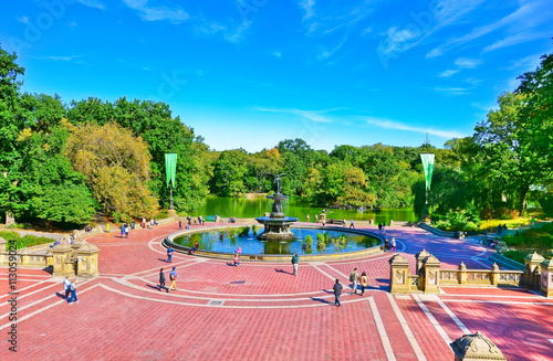  View of the Bethesda Fountain in the Central Park, New York