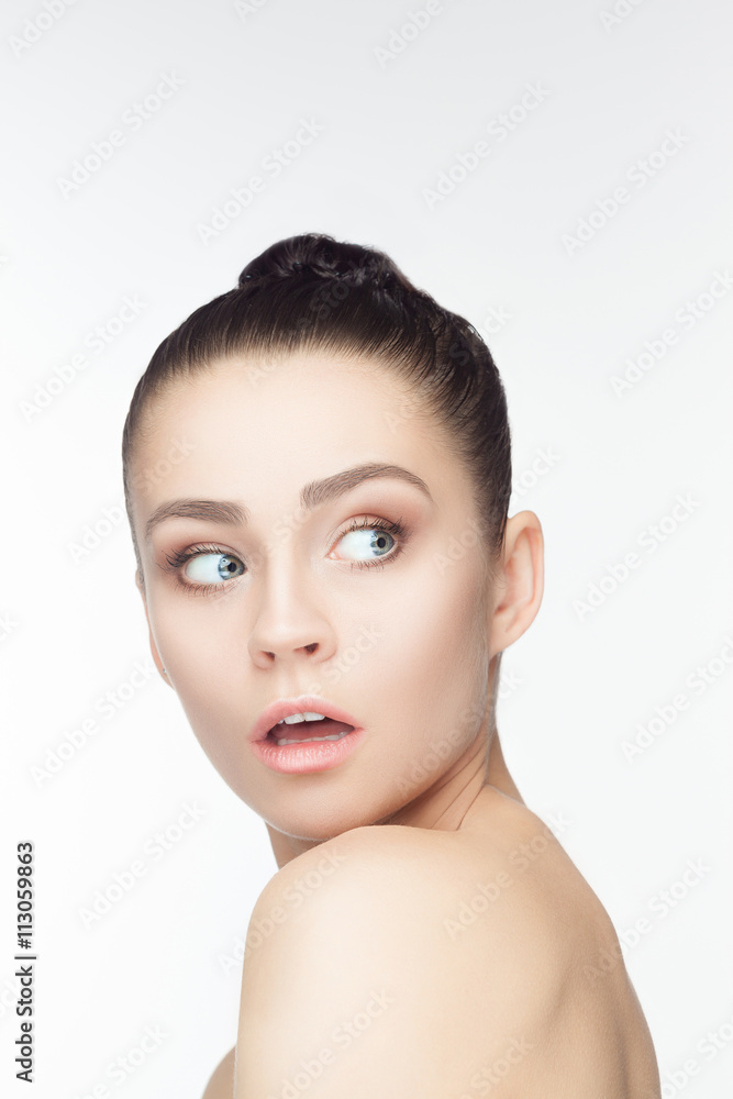 Fototapeta premium Beautiful Girl face. Perfect skin