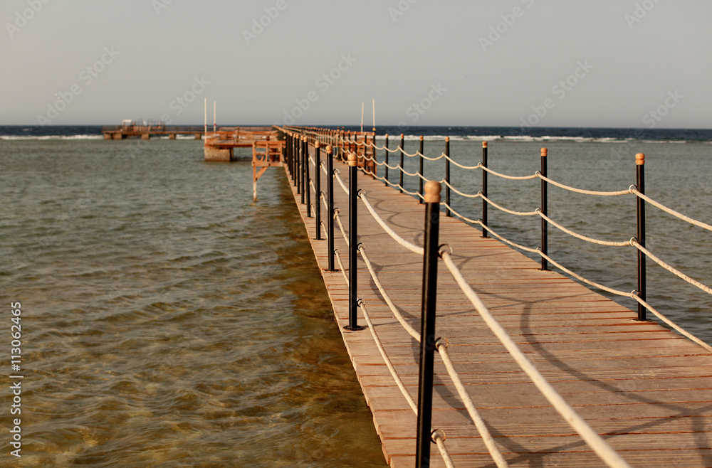 Pier on shore