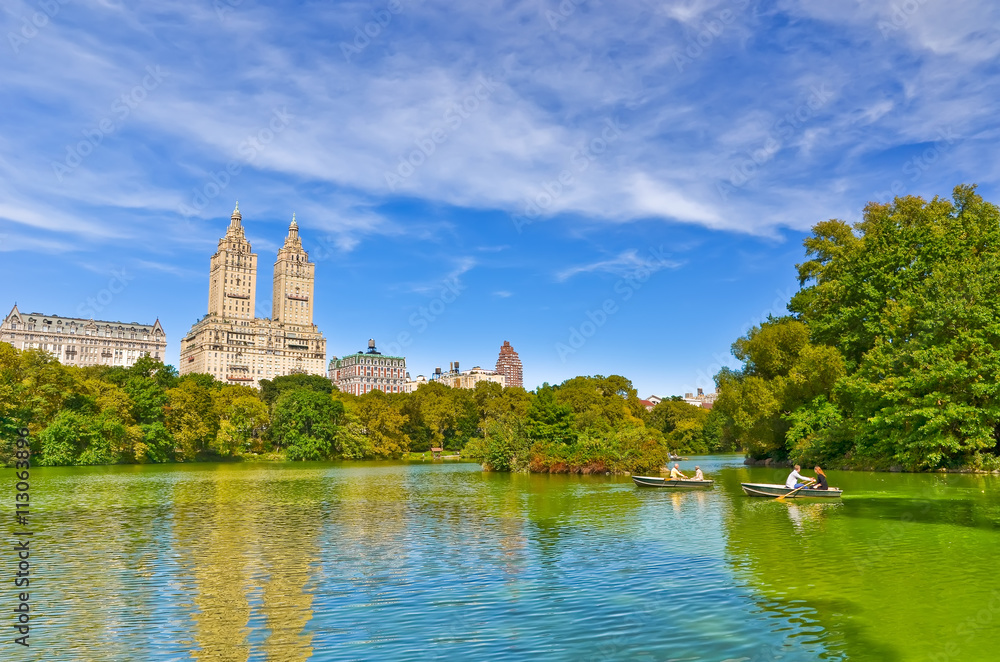 View of Central Park in autumn in New York City.