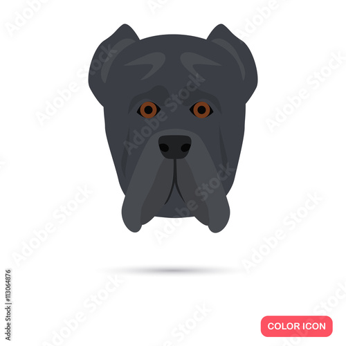Fototapeta Naklejka Na Ścianę i Meble -  Dog muzzle color icon