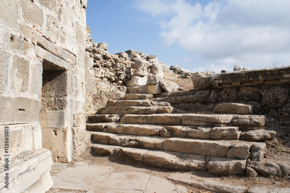 Old roman ruins in the Side, Turkey Old roman ruins in the Side, Turkey
