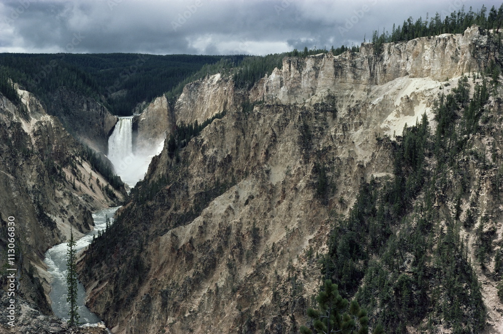 Waterfall at Artists Point, Yellowstone National Park, Wyoming Waterfall at Artists Point, Yellowstone National Park, Wyoming