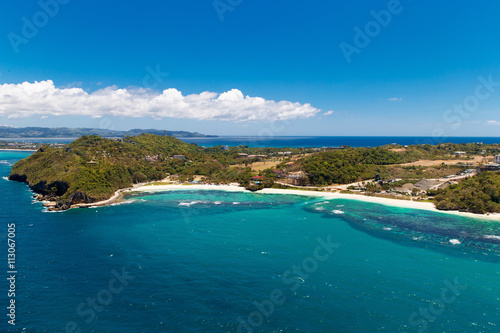 Aerial view of beautiful bay in tropical Island with very white © frolova_elena