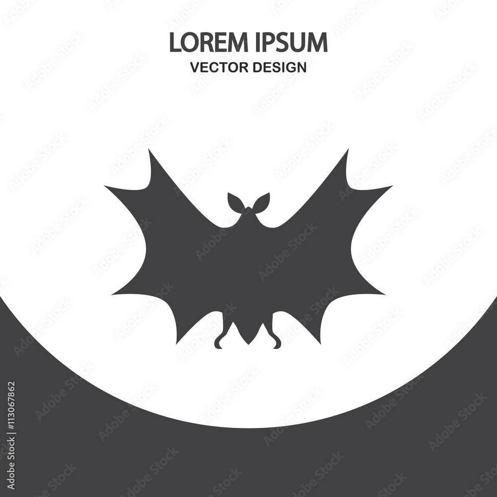 Bat icon on the background Bat icon on the background