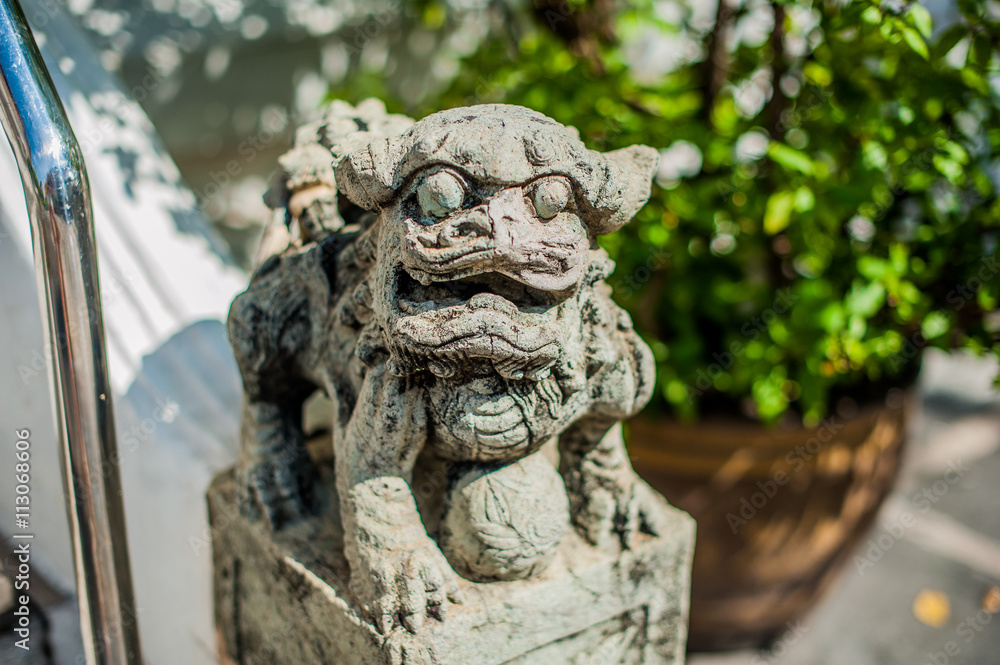 Detail of Thai temple in Bangkok