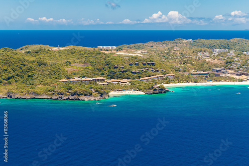 Aerial view of beautiful bay in tropical Island with very white © frolova_elena