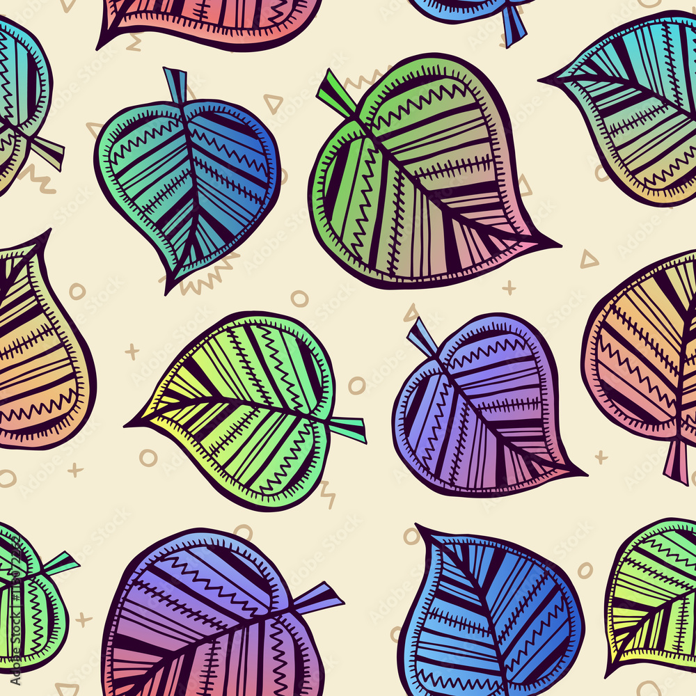 Summer pattern with color leaf nature background Summer pattern with color leaf nature background