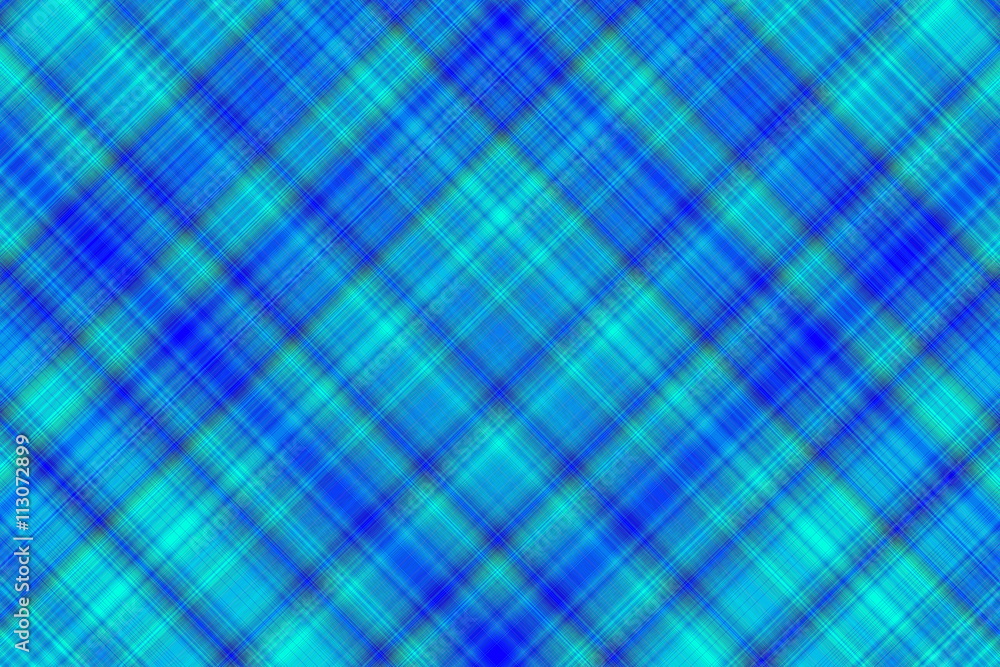 Illustration with light blue and dark blue checkered diagonal lines