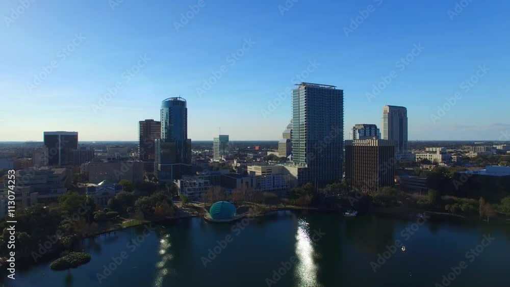 Orlando, Florida. Aerial view of the city from Lake Eola Park Orlando, Florida. Aerial view of the city from Lake Eola Park