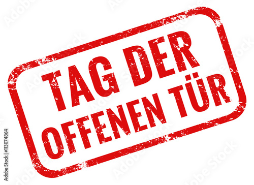 Tag der offenen Tür Stempel rot 