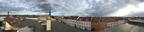 Berlin Roofing Panorama with Clouds