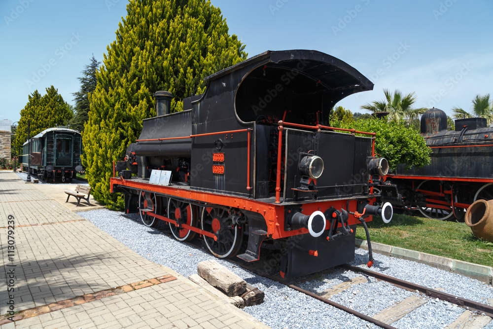 Naklejka premium Historical Train Locomotive