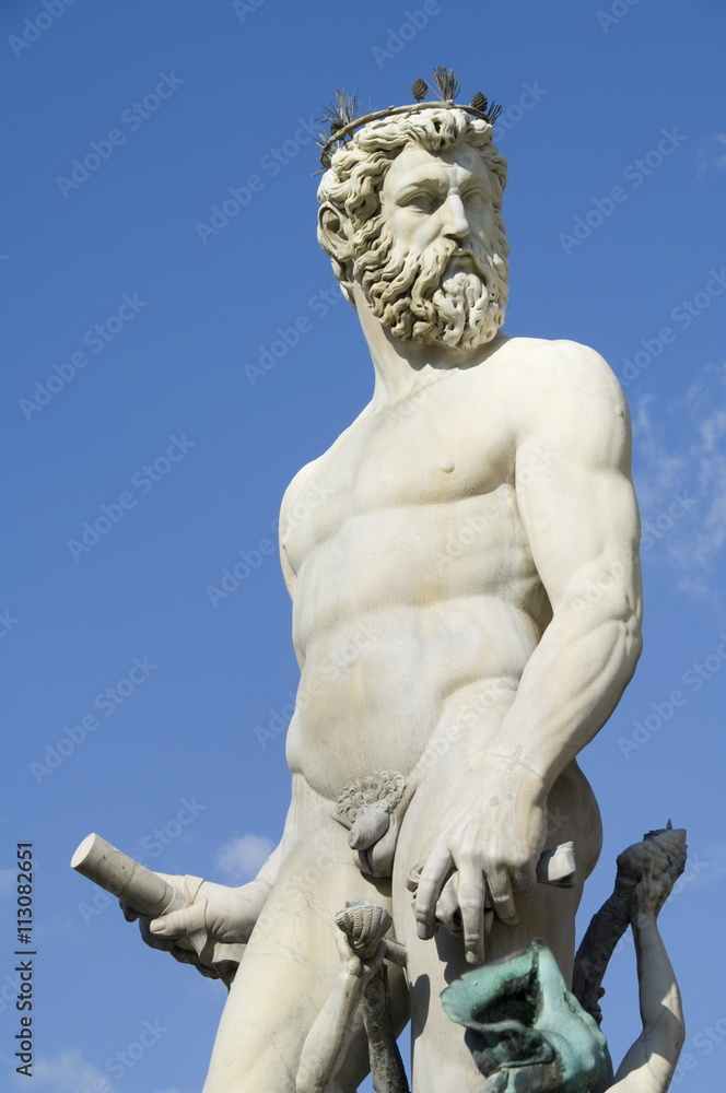 Statue of Neptune on the Piazza della Signoria, Florence (Firenze), Tuscany Statue of Neptune on the Piazza della Signoria, Florence (Firenze), Tuscany