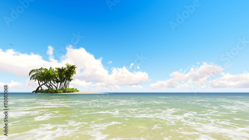 Fototapeta Naklejka Na Ścianę i Meble -  Untouched tropical sand beach