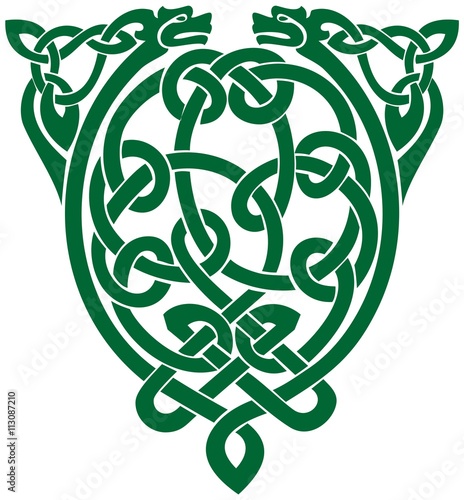 Celtic knot vector symbol isolated on white