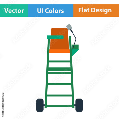 Tennis referee chair tower icon